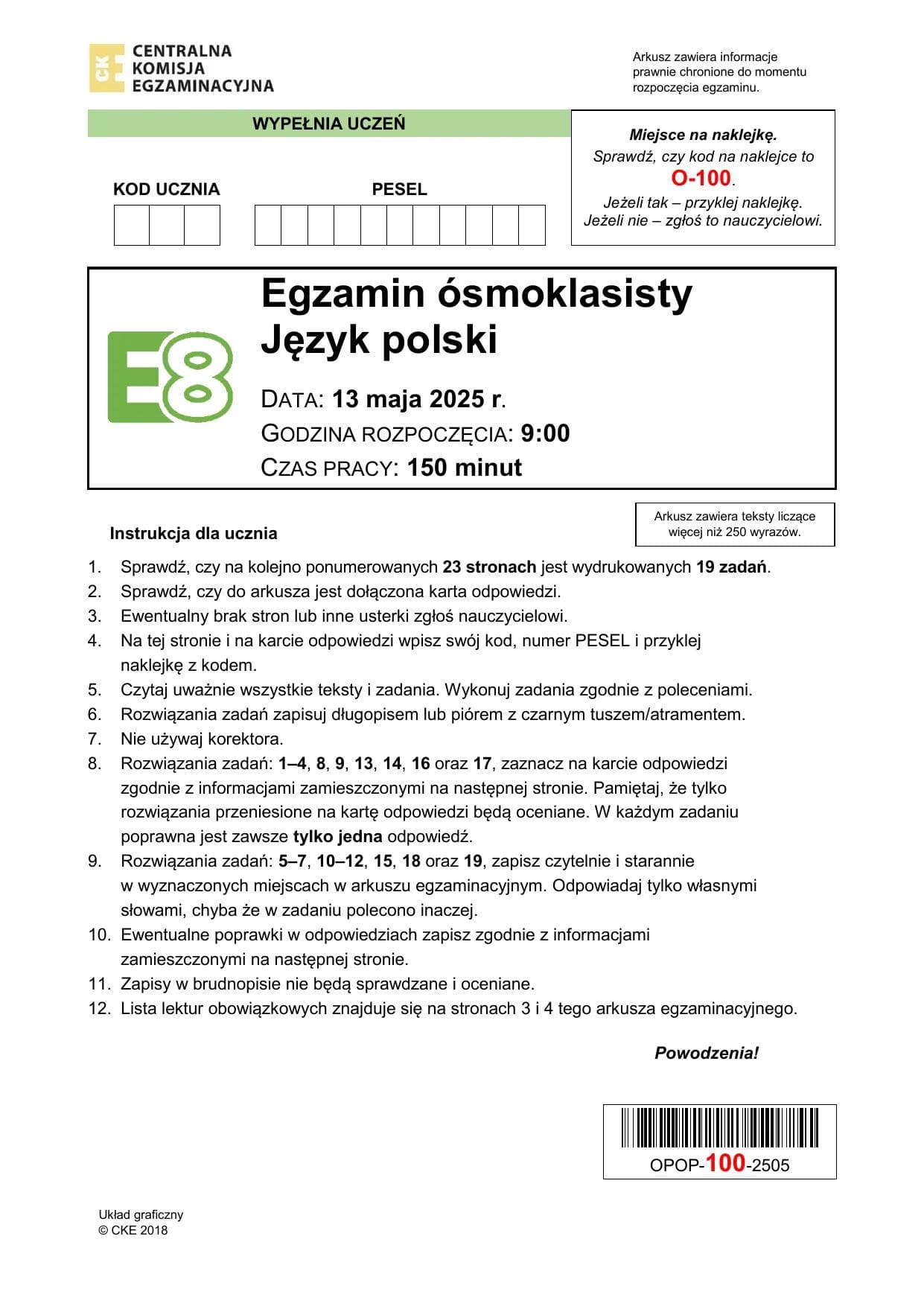 Język polski — Maj 2025