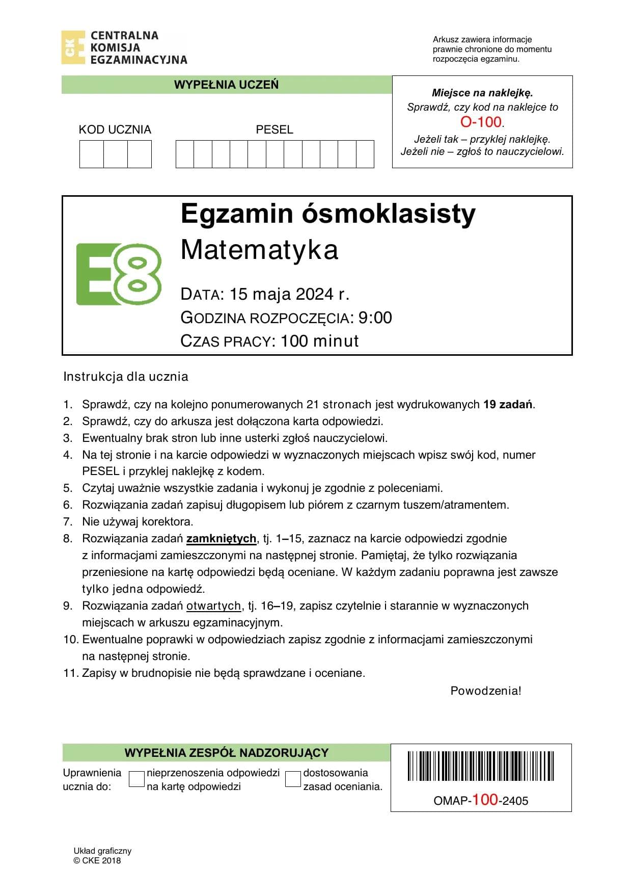 Matematyka — Maj 2024